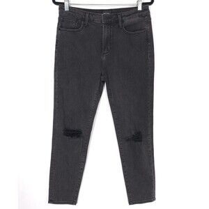 DRIFTWOOD Women’s Jeans Size 28 L27 GIZELLE Black Distressed Stretch Cotton